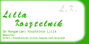 lilla kosztelnik business card